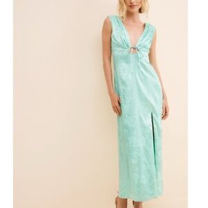 Hutch Satin Jacquard Ankle Length Dress